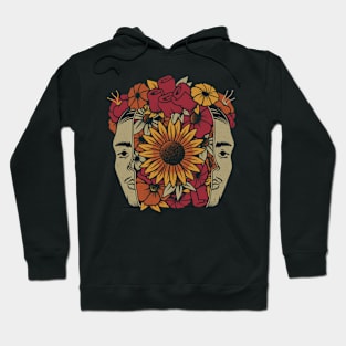 Frida Kahlo Head Flowers by Tobe Fonseca Hoodie